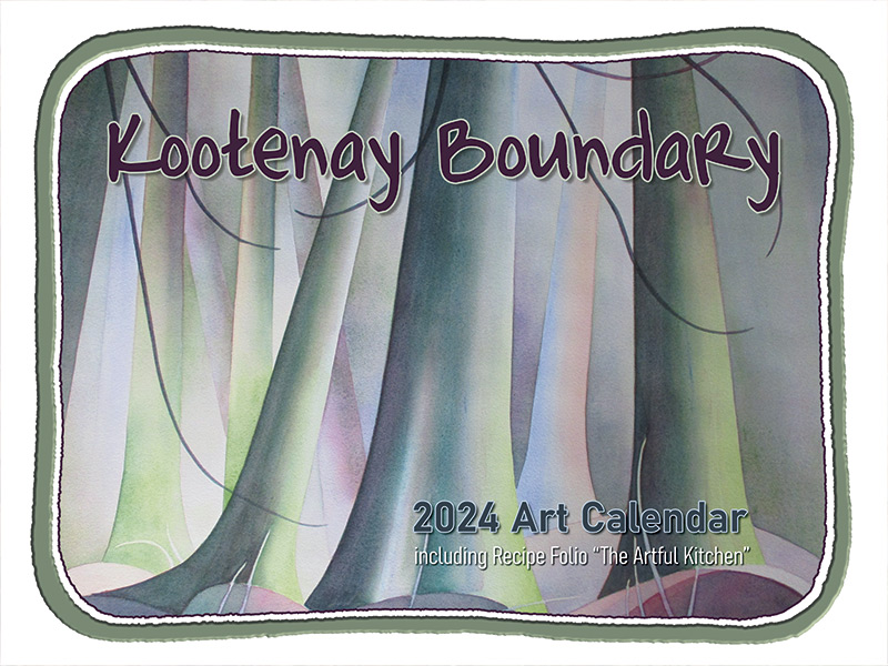 2024 Kootenay Boundary Calendar Artwork - COVER - Where Wild Ginger Grows - Shelley Ross